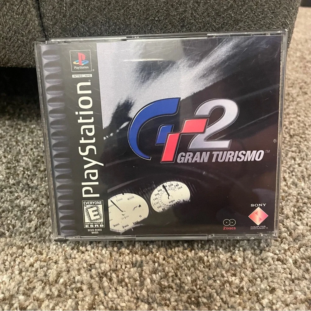 Gran Turismo 2 (Sony PlayStation 1, 1999) complete in box, black label